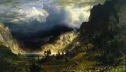 Albert Bierstadt Storm in the Rocky Mountains, Mount Rosalie oil painting on canvas